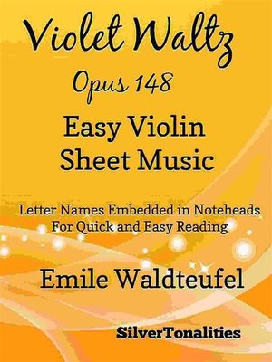 cover image of Violet Waltz Opus 148 Easy Violin Sheet Music